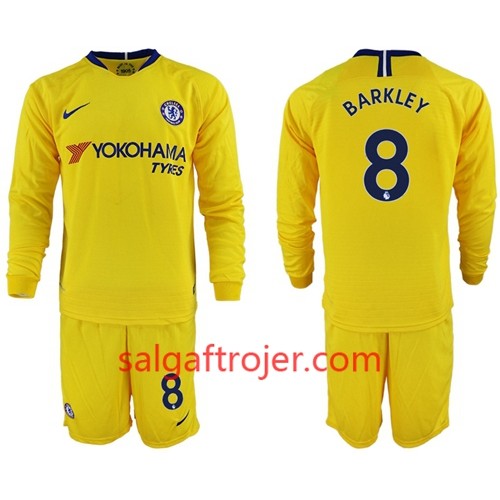 Chelsea Fodboldtrøjer Barkley 8 Børn Udebanesæt 2018/19 Langærmet Chelsea Fodboldtrøjer Barkley 8 Børn Udebanesæt 2018/19 Langærmet